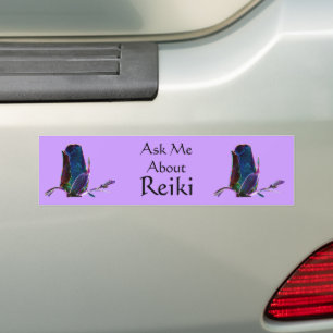 Pegatina Para Coche Pregúntame sobre Reiki