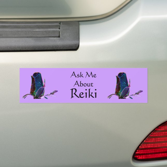Pegatina Para Coche Pregúntame sobre Reiki (en coche)