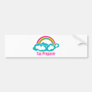 Pegatina Para Coche Preparador de impuestos sobre el arcoiris en la nu