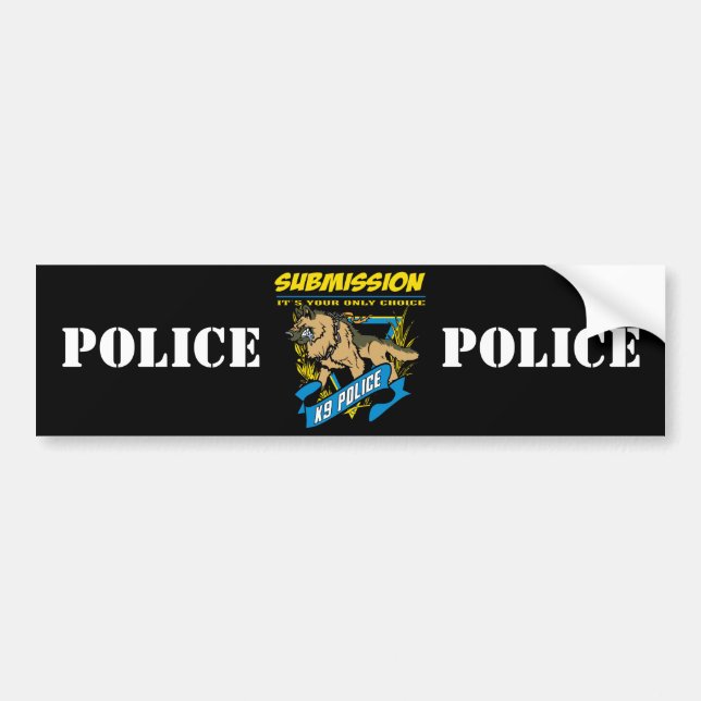 Pegatina Para Coche Presentación de la policía K9 (Frente)