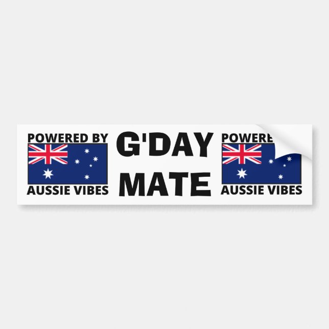 Pegatina Para Coche Presentado por Aussie Vibes (Frente)