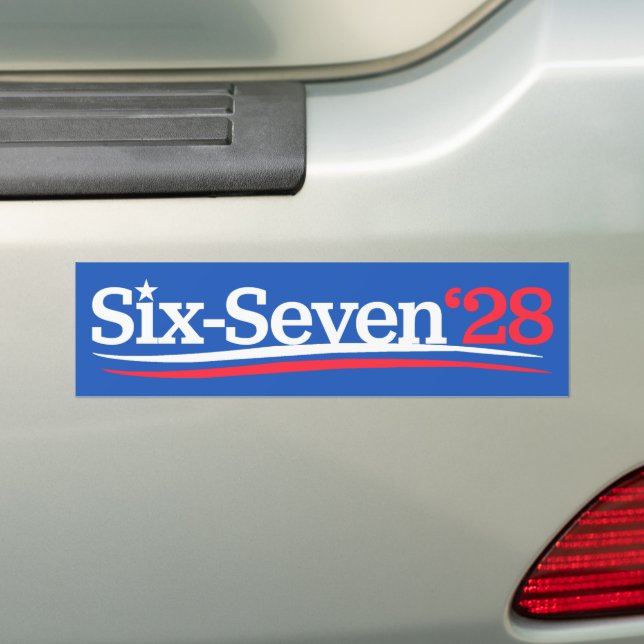 Pegatina Para Coche President 67 Vote Six-Seven 2028 Funny (en coche)