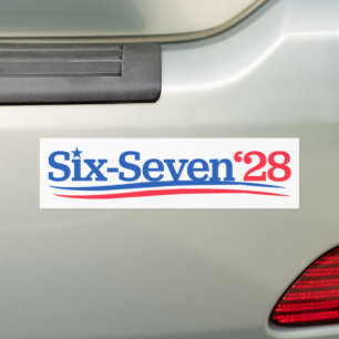 Pegatina Para Coche Presidente 67 Vota Seis-Siete 2028 Divertido