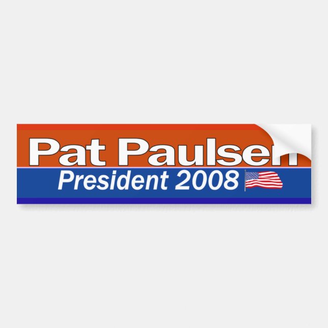 Pegatina Para Coche Presidente Bumpersticker de Pat Paulsen (Frente)