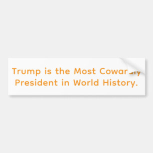Pegatina Para Coche Presidente Cobarde Trump Hankamer Artjunkhaus Cómi