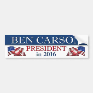 Pegatina Para Coche Presidente de Ben Carson en 2016