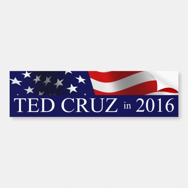Pegatina Para Coche Presidente de Ted Cruz en 2016 (Frente)