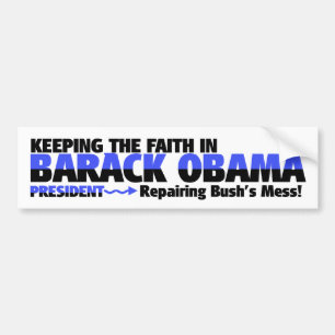 PEGATINA PARA COCHE PRESIDENTE FAVORABLE OBAMA