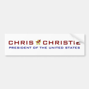 Pegatina Para Coche Presidente los E.E.U.U. V2 de Chris Christie