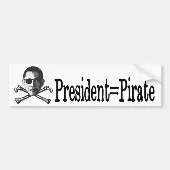 Pegatina Para Coche Presidente=Pirata (Frente)