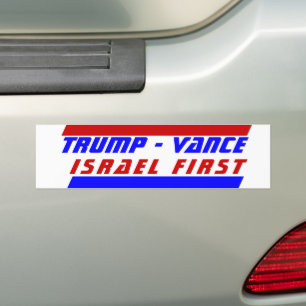 Pegatina Para Coche Presidente TRUMP JD VANCE ISRAEL PRIMERA política