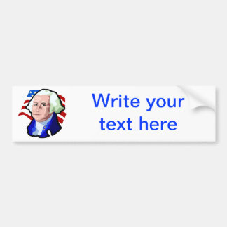 Pegatina Para Coche Presidentes Day, George Washington y bandera de