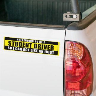 Pegatina Para Coche Pretendiendo ser un CONDUCTOR ESTUDIANTIL