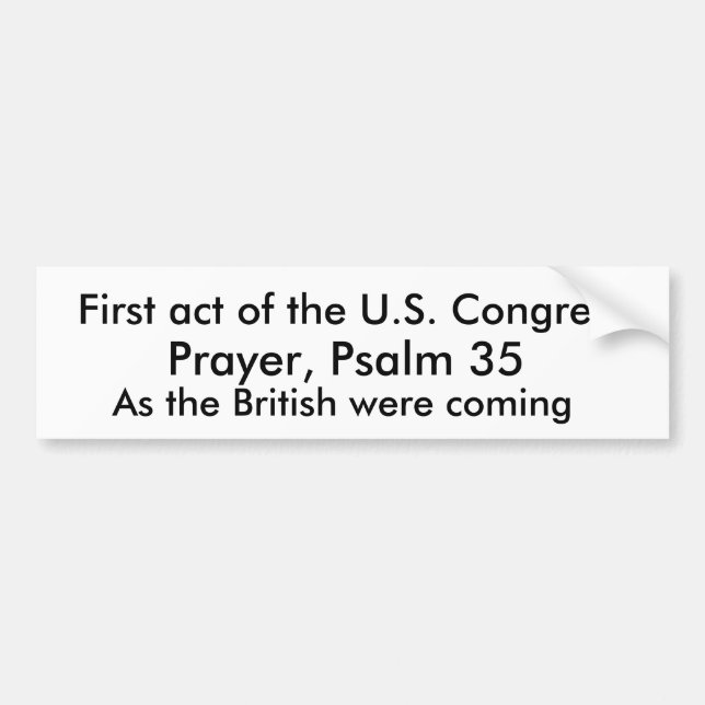 Pegatina Para Coche Primer acto del congreso de los E.E.U.U., (Frente)