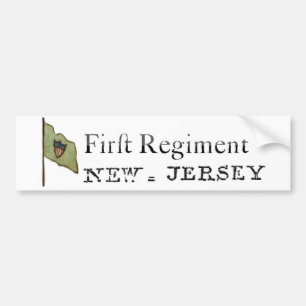 Pegatina Para Coche Primer regimiento de New Jersey, línea continenta
