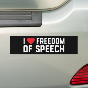 Pegatina Para Coche Primera Enmienda Que Amo La Libertad De Expresión