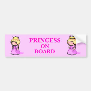 Pegatina Para Coche Princesa a bordo