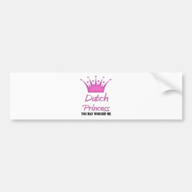 Pegatina Para Coche Princesa de Antillian del holandés (Frente)