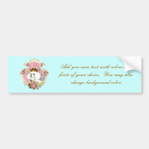 Pegatina Para Coche Princesa de cangrejo blanco y rosas rosas rosas