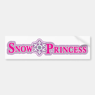 Pegatina Para Coche Princesa de nieve rosa