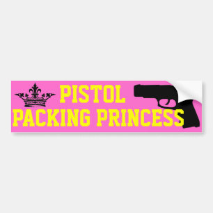 Pegatina Para Coche Princesa del embalaje de la pistola