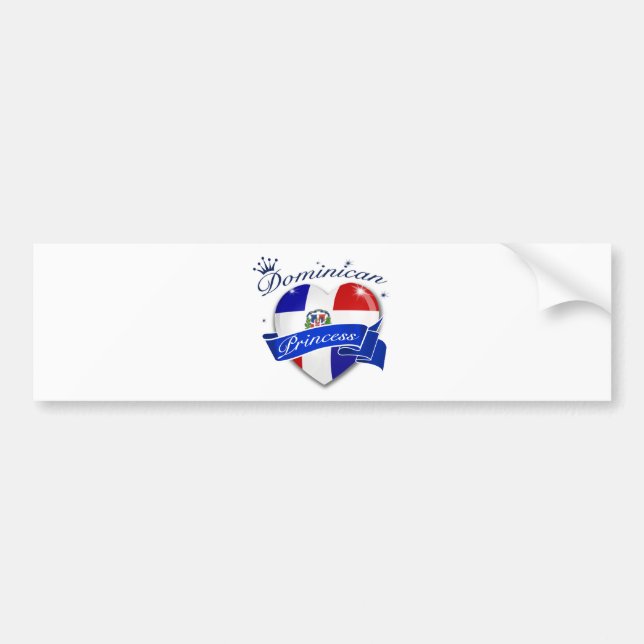 Pegatina Para Coche Princesa dominicana (Frente)