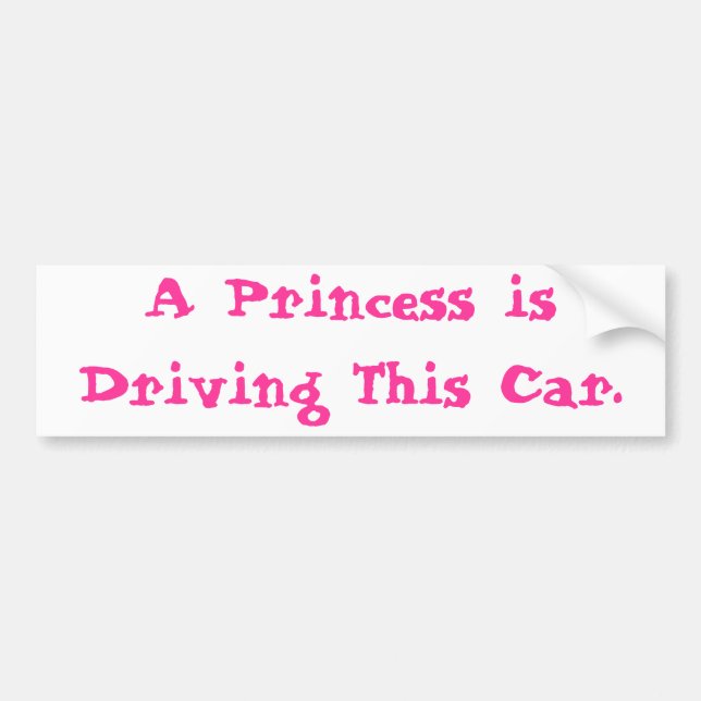 Pegatina Para Coche Princesa Driving (Frente)
