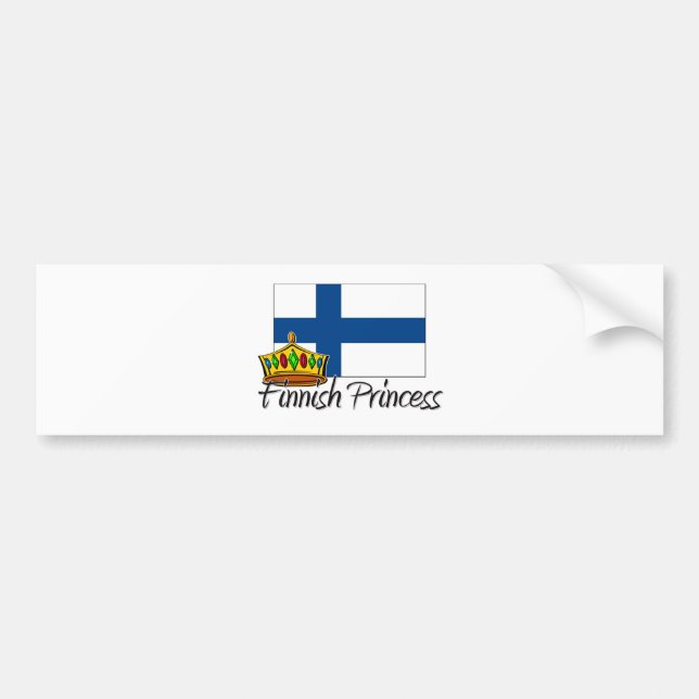 Pegatina Para Coche Princesa finlandesa (Frente)
