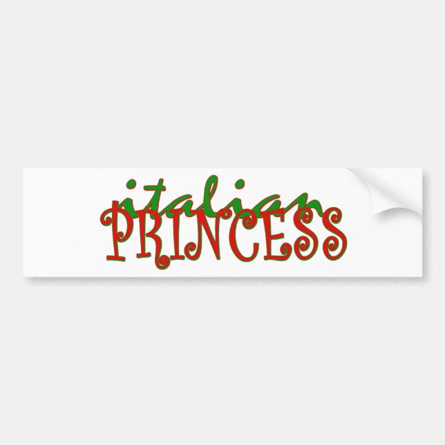 Pegatina Para Coche Princesa italiana (Frente)