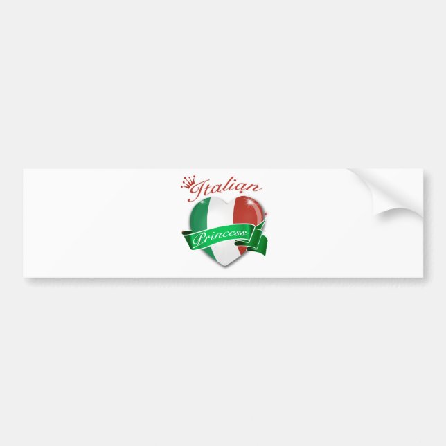 Pegatina Para Coche Princesa italiana (Frente)