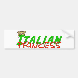 Pegatina Para Coche Princesa italiana con corona