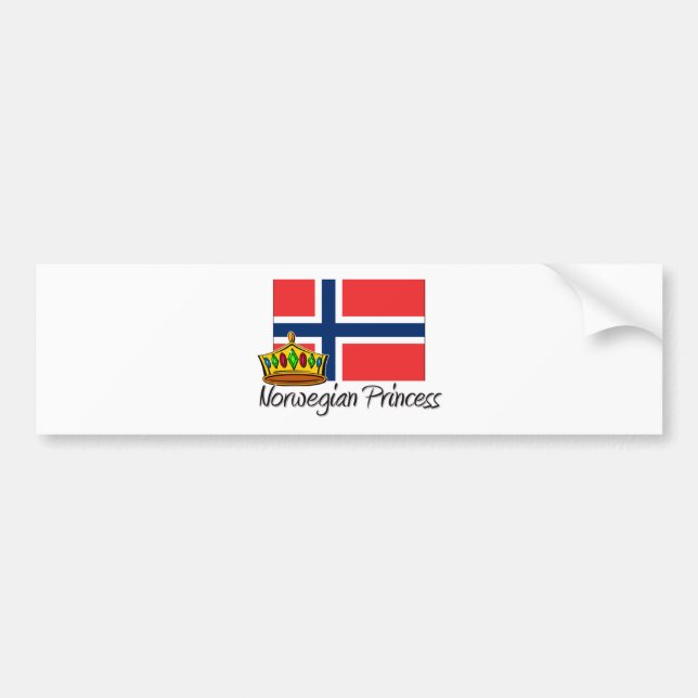 Pegatina Para Coche Princesa noruega (Frente)
