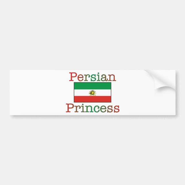 Pegatina Para Coche Princesa persa Flag (Frente)