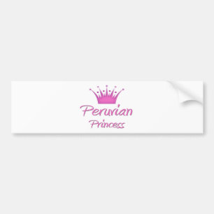 Pegatina Para Coche Princesa peruana