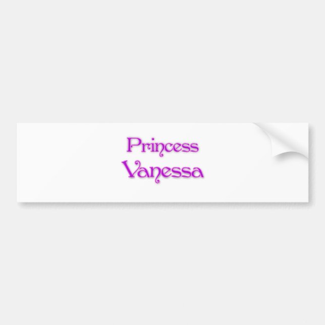 Pegatina Para Coche Princesa Vanesa (Frente)
