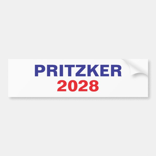 Pegatina Para Coche Pritzker para el presidente 2028 (Frente)