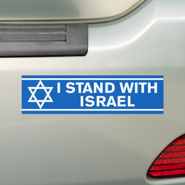 Pegatina Para Coche Pro-Israel estoy con Israel (en coche)