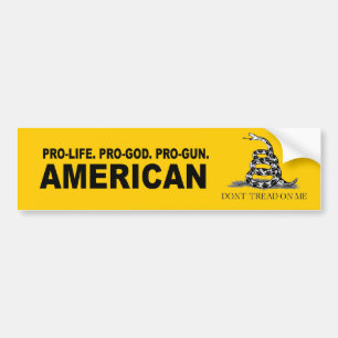 Pegatina Para Coche Pro-vida. A favor de Dios. Pro-Gun American