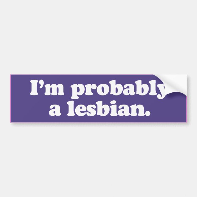 Pegatina Para Coche PROBABLEMENTE SOY UN LESBIANO -.png (Frente)