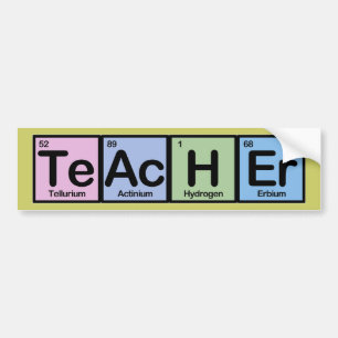Pegatina Para Coche Profesor hecho de elementos