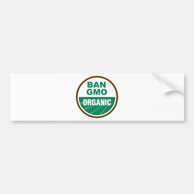 Pegatina Para Coche Prohibición GMO orgánico (Frente)