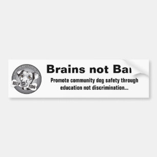 Pegatina Para Coche Prohibiciones de los cerebros no (blancas)