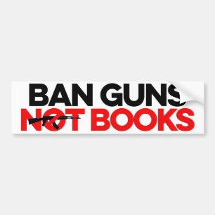 Pegatina Para Coche Prohibir armas no libros