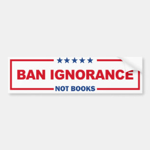 Pegatina Para Coche Prohibir la ignorancia no los libros