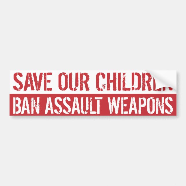 Pegatina Para Coche Prohibir las armas de asalto (Frente)