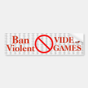 Pegatina Para Coche Prohibir los videojuegos violentos