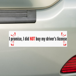 Pegatina Para Coche Prometo, No Compré Mi Licencia De Conducir