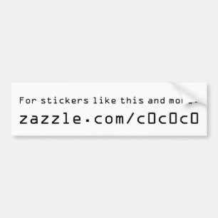 Pegatina Para Coche Promotoin de la tienda de Zazzle