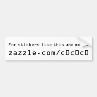 Pegatina Para Coche Promotoin de la tienda de Zazzle