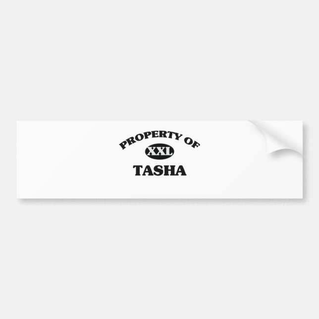Pegatina Para Coche Propiedad de TASHA (Frente)